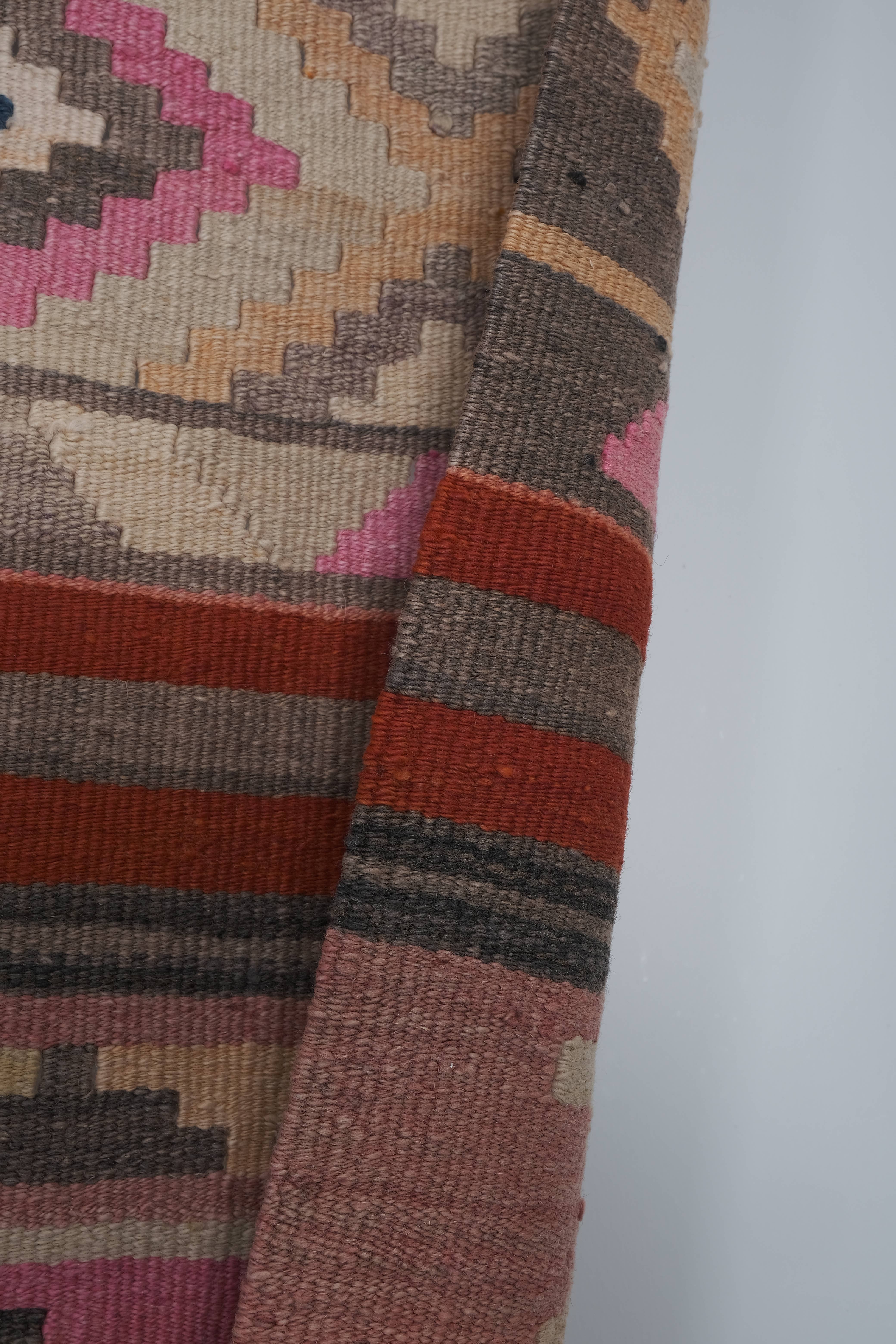 Vintage Turkish Anatolian Kilim Runner 2'6'' x 21'11''