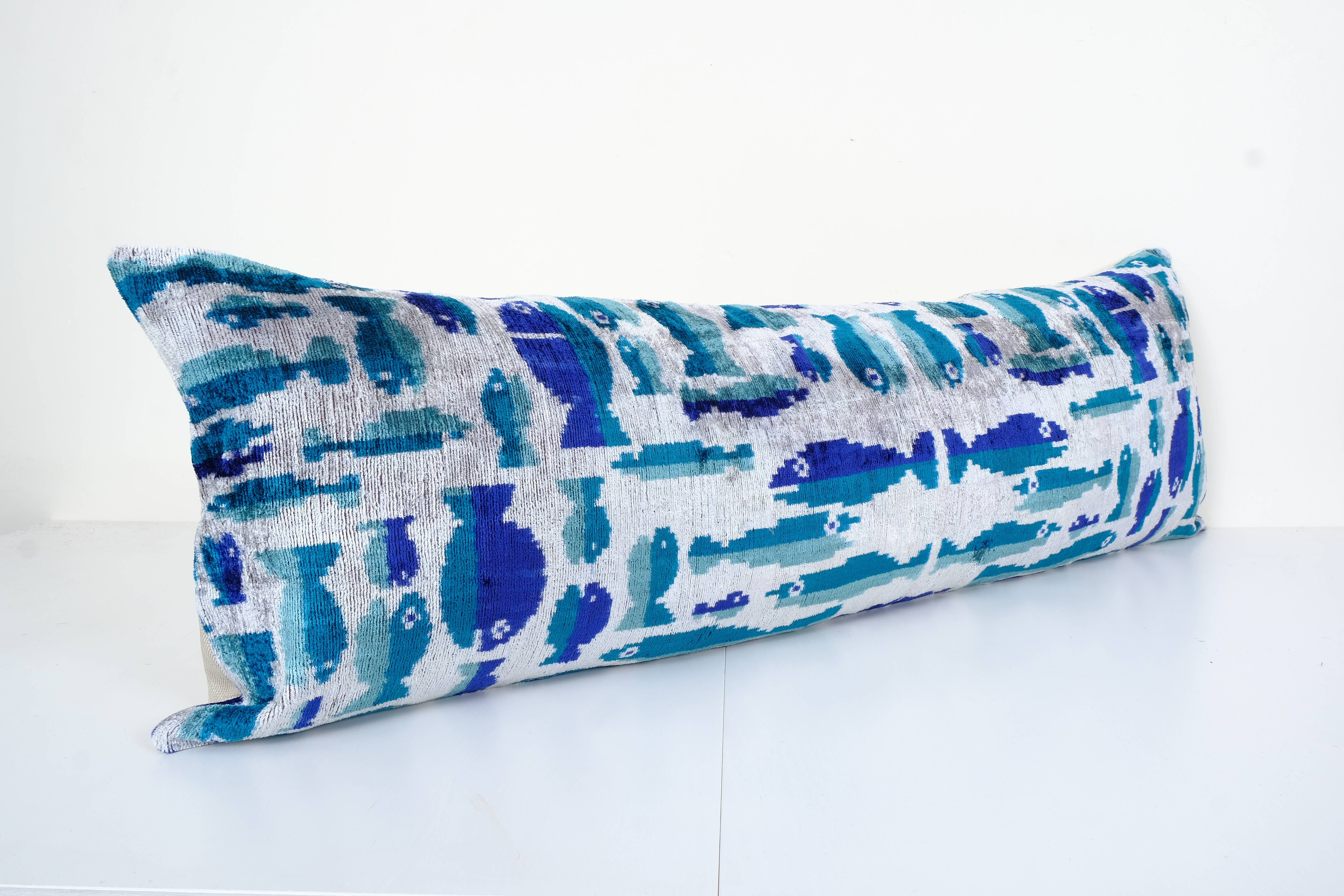 Silk Ikat Velvet Pillow Cover | 16'' x 48''