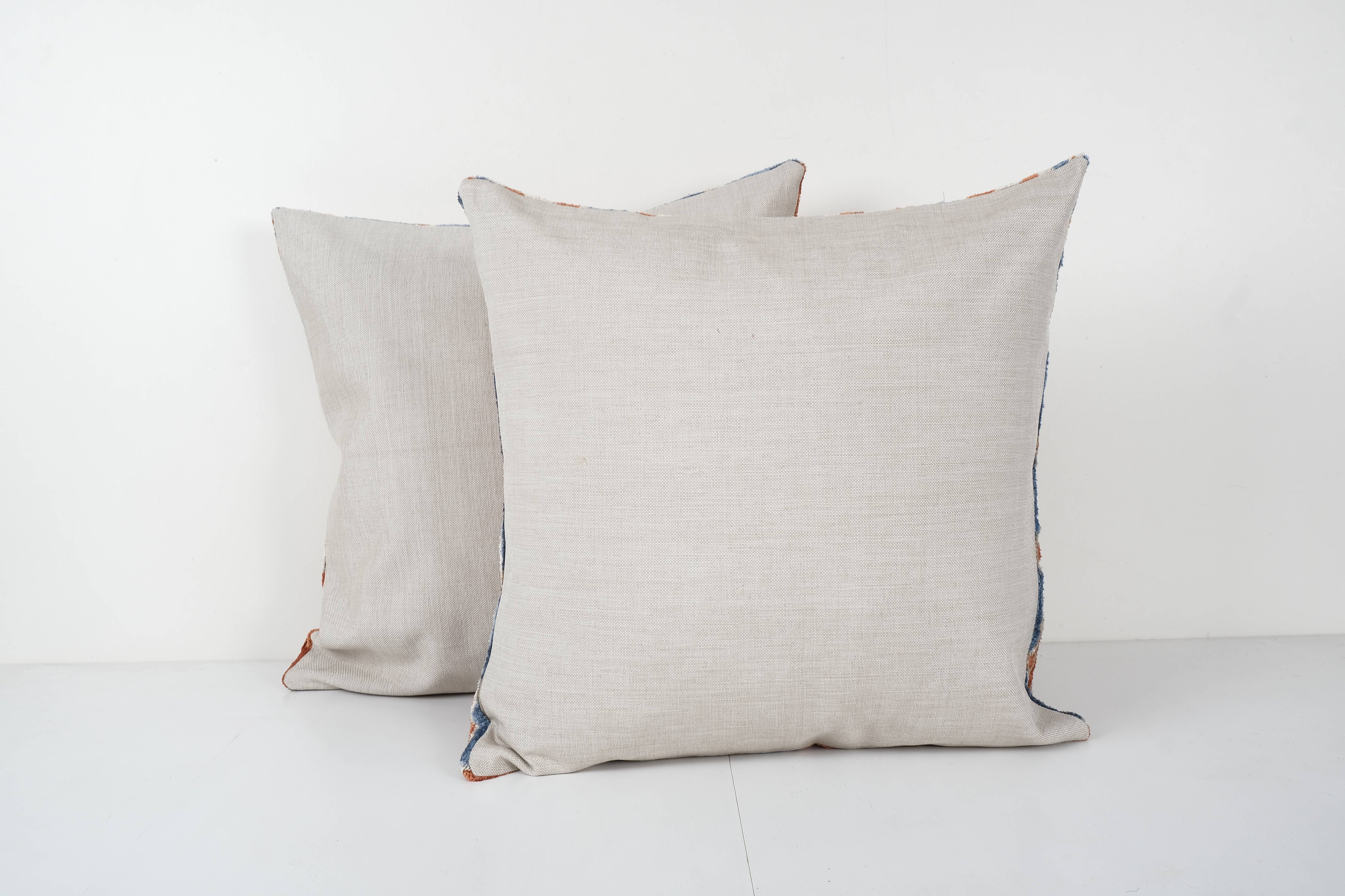Silk Ikat Velvet Pillow Cover Set of 2 | 24'' x 24''