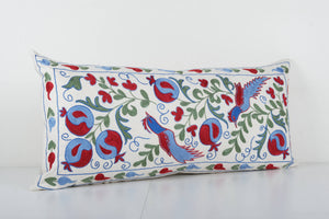 Bird Suzani Bedding Pillow Cover | 18'' x 38''