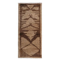 Vintage Checkered Turkish Shaggy Tulu Rug 28'' x 54''
