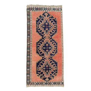 Vintage Oushak Rug 18'' x 39''