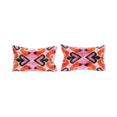Silk Ikat Velvet Pillow Cover | 16'' x 24''