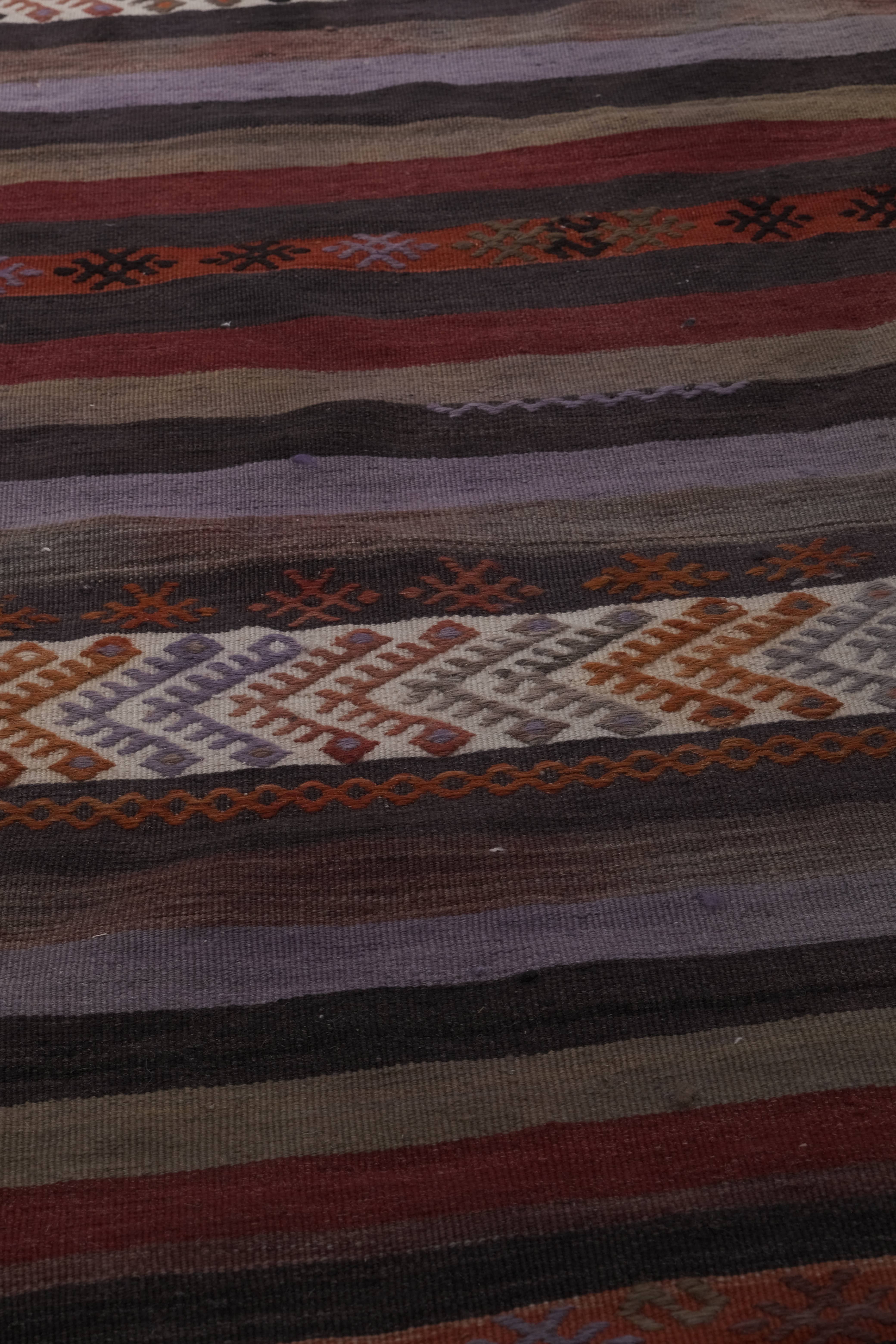 Vintage Turkish Kilim Runner 2' x 25'7''