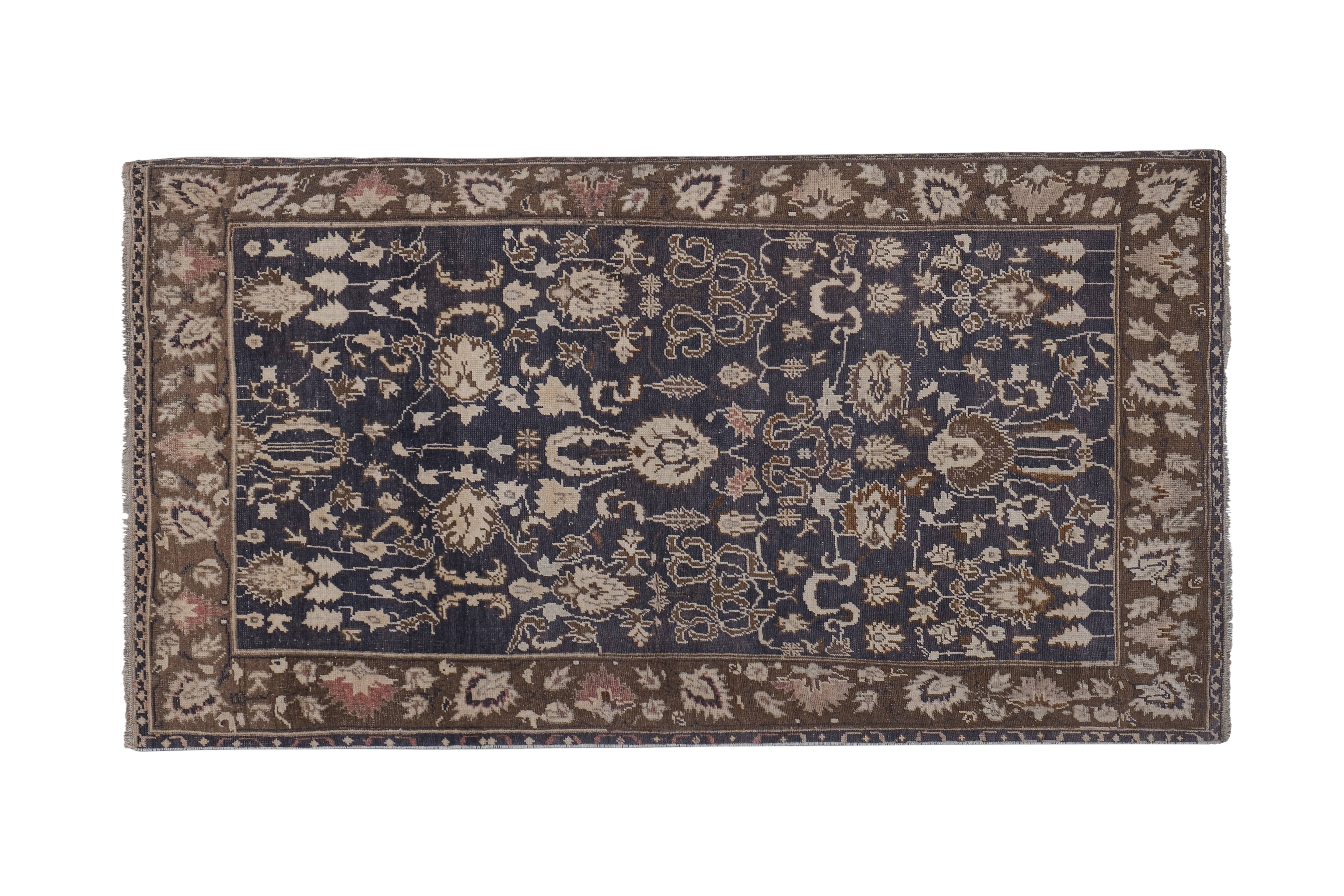 Vintage Turkish Karapinar Rug 4'3'' x 7'2''