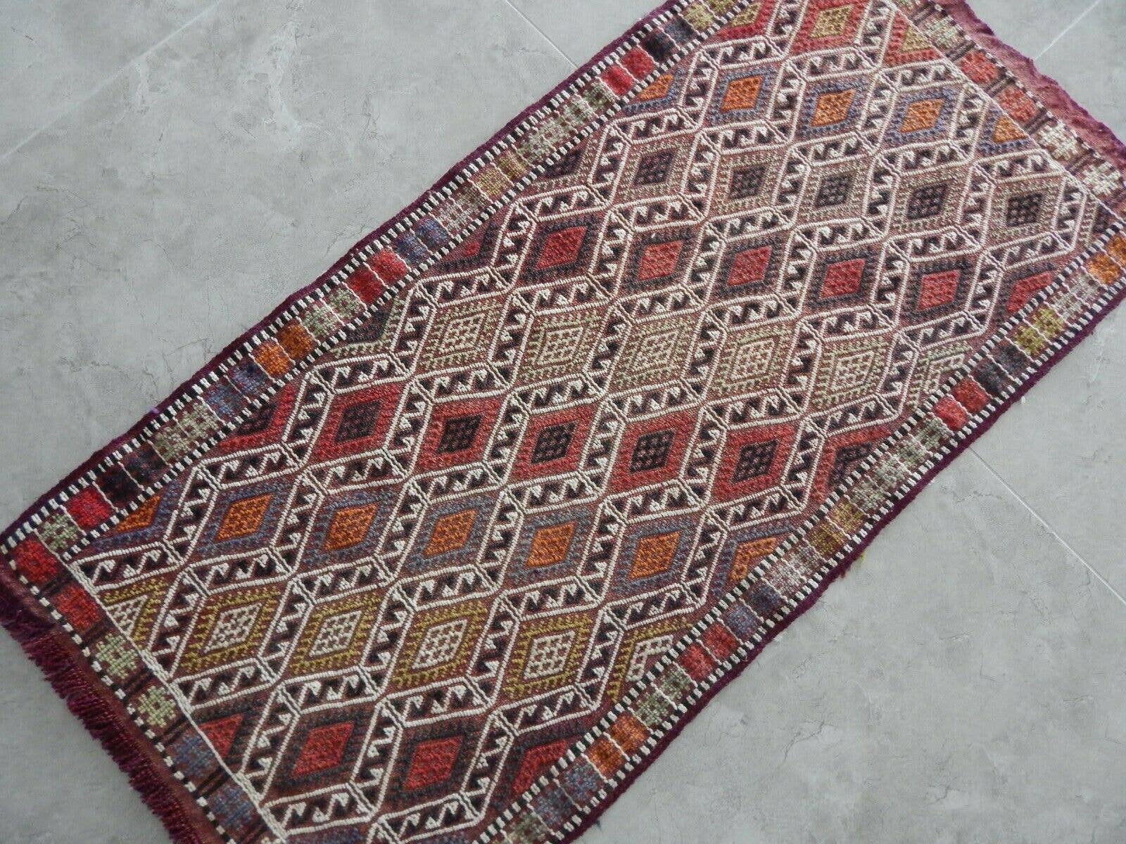 Vintage Konya Yastik Rug 20'' x 41''