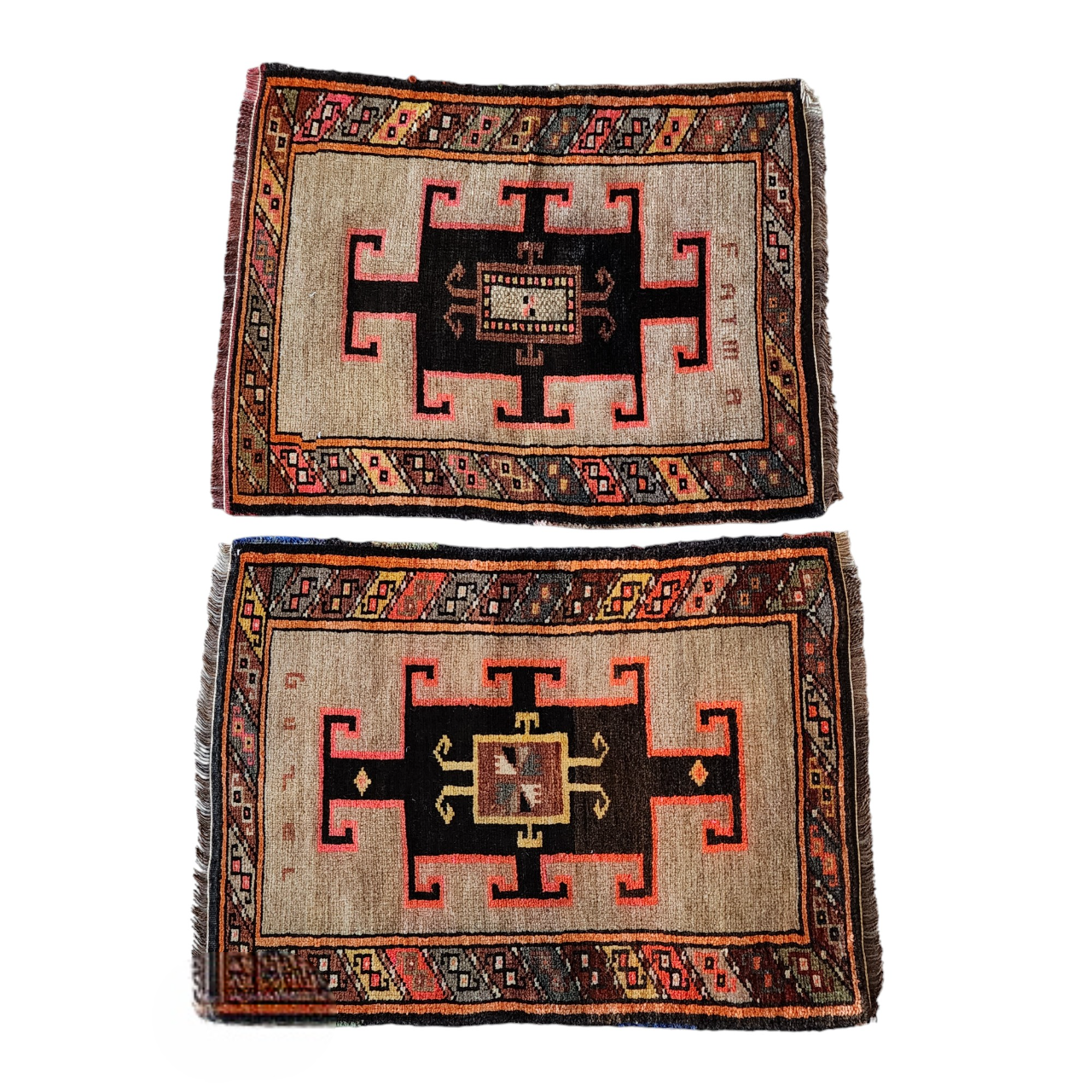 Vintage Oushak Yastik Rugs Set of 2 | 22'' x 31''