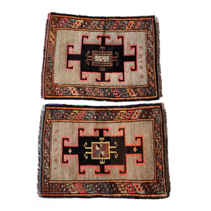 Vintage Oushak Yastik Rugs Set of 2 | 22'' x 31''