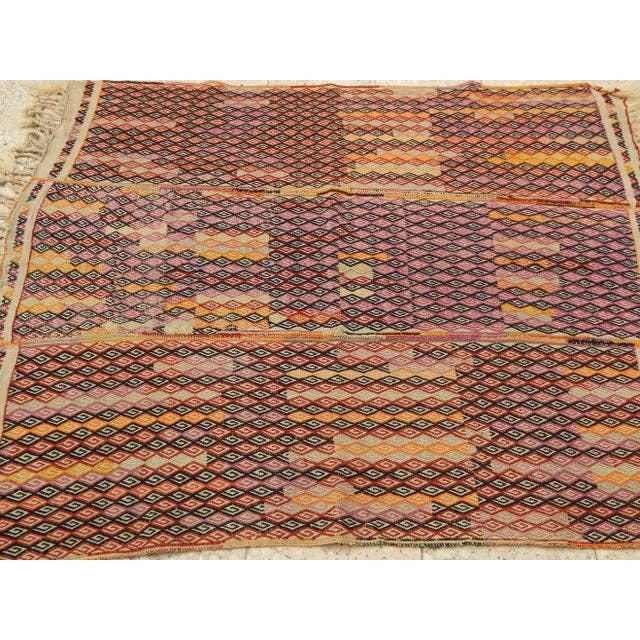 Vintage Turkish Kilim Rug 4'2'' x 5'