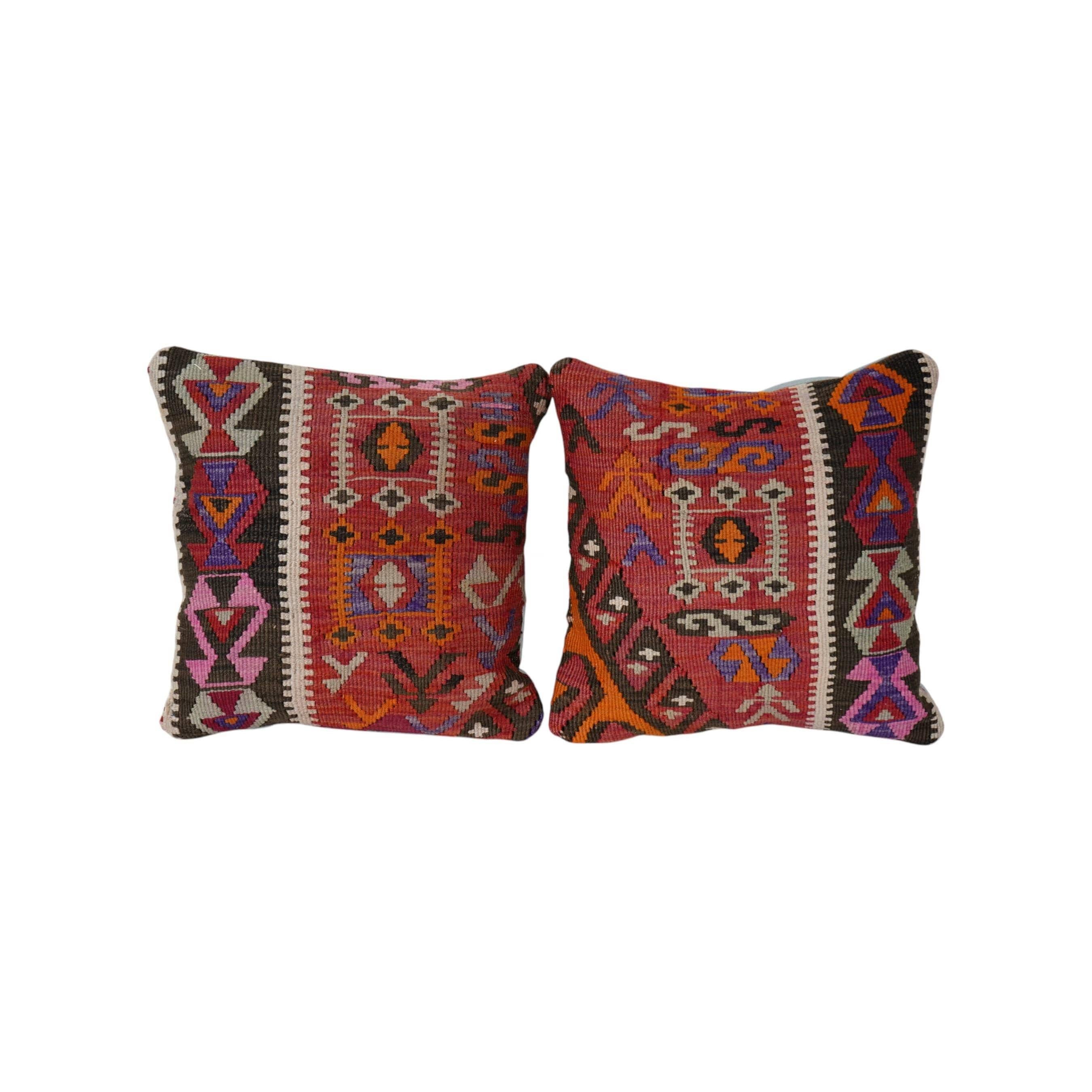 Kilim Pillow Cover Set of 2 | 16'' x 16''