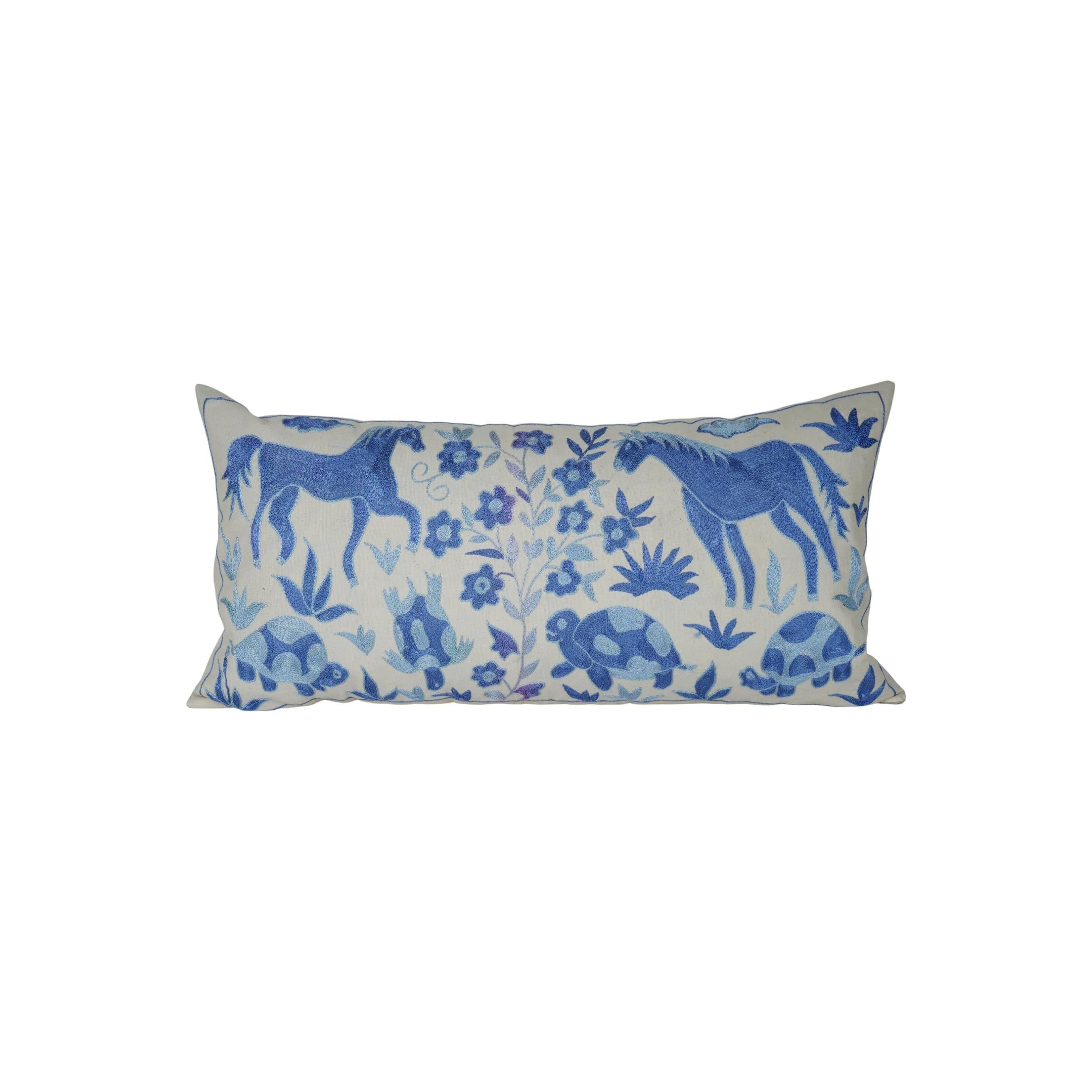 Horse Suzani Bedding Pillow Cover | 18'' x 34''