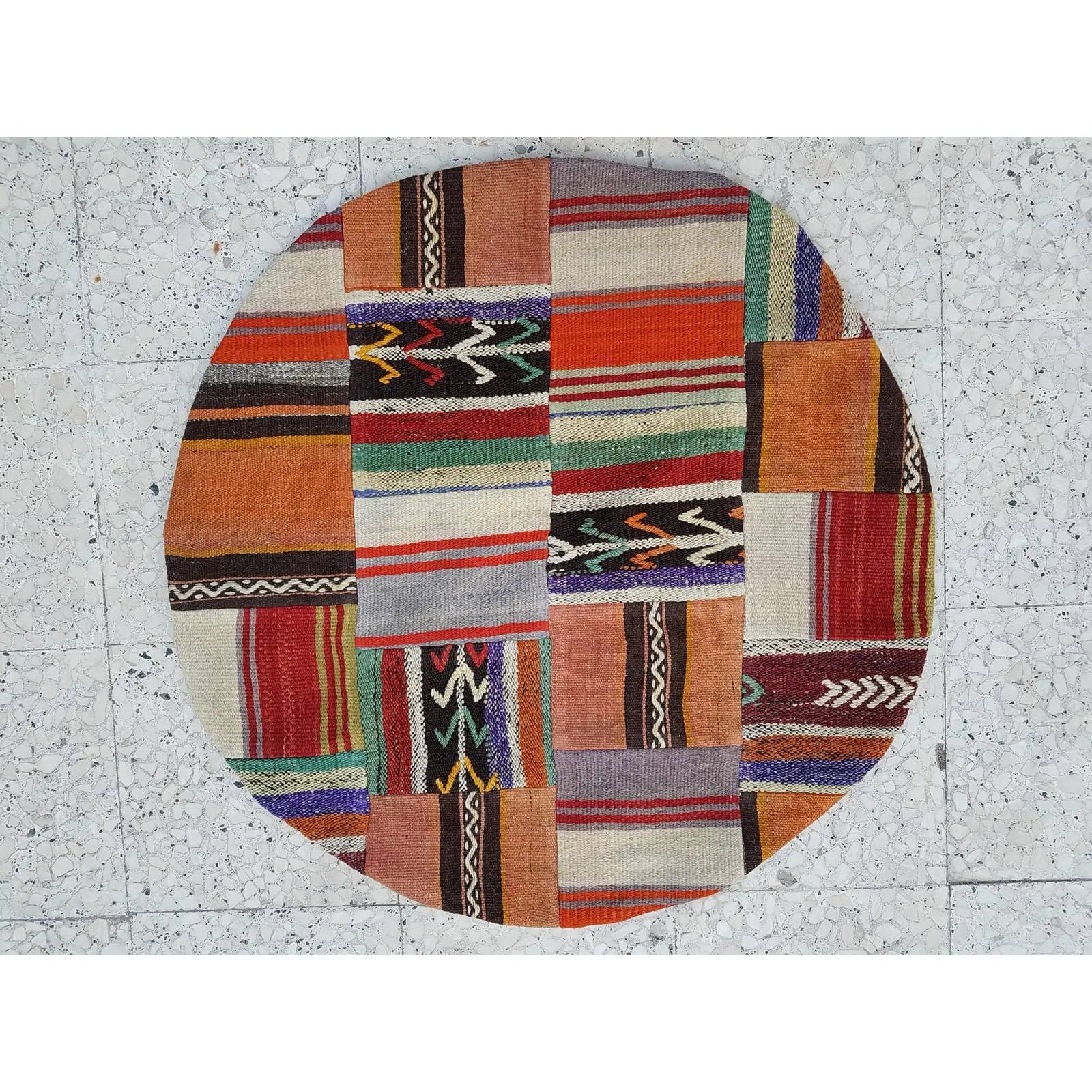 Vintage Turkish Rug 33'' x 33''
