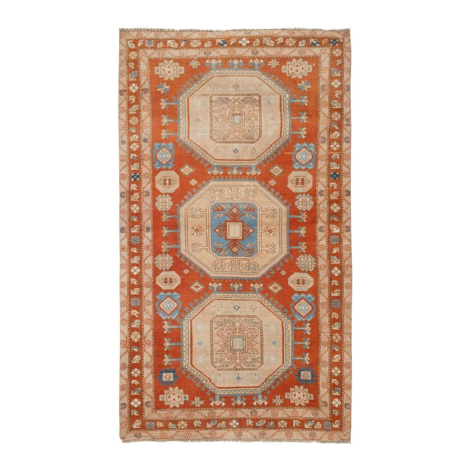 Vintage Caucasian Rug 4'1'' x 7'2''