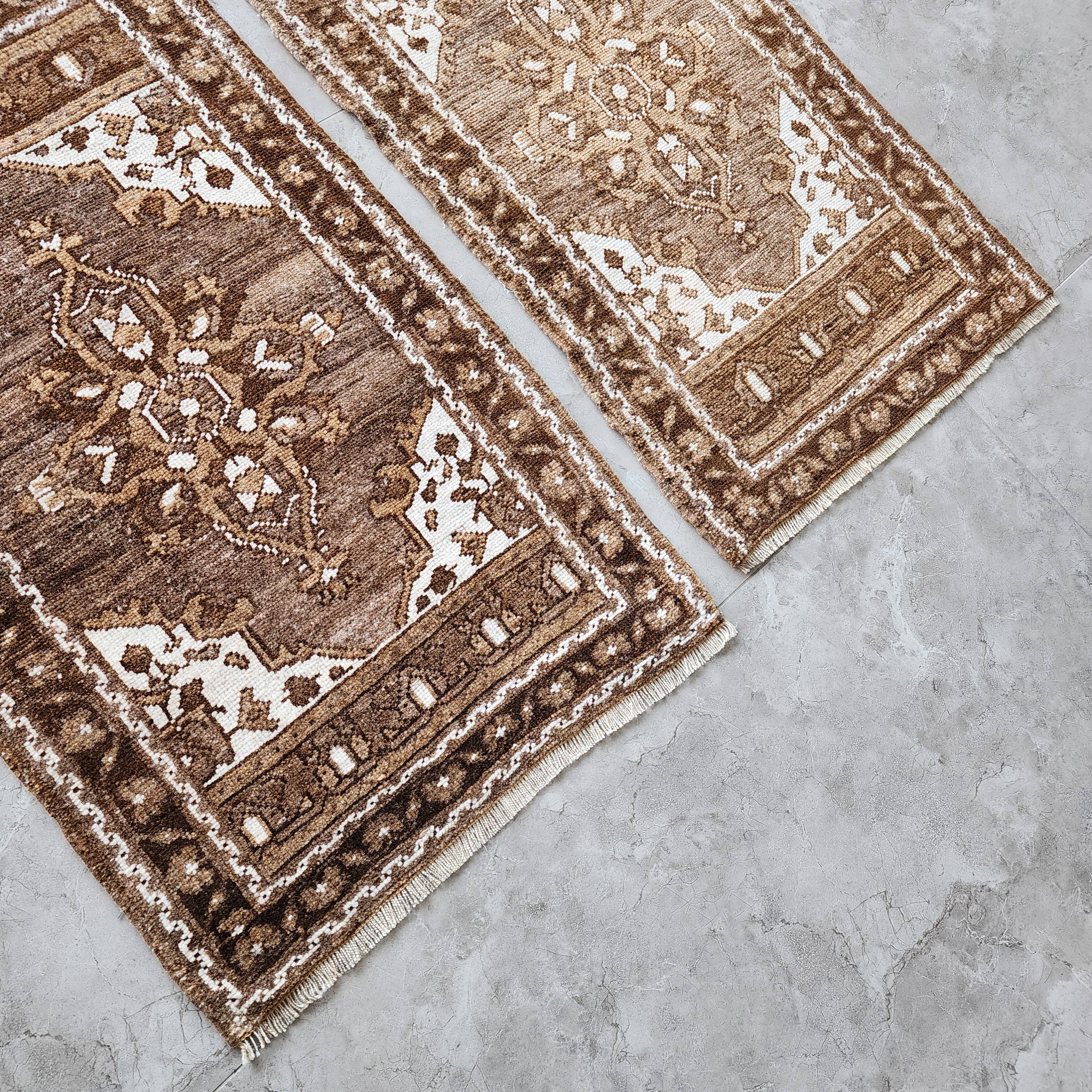 Vintage Turkish Yastik Rugs Set of 2 | 21'' x 34''