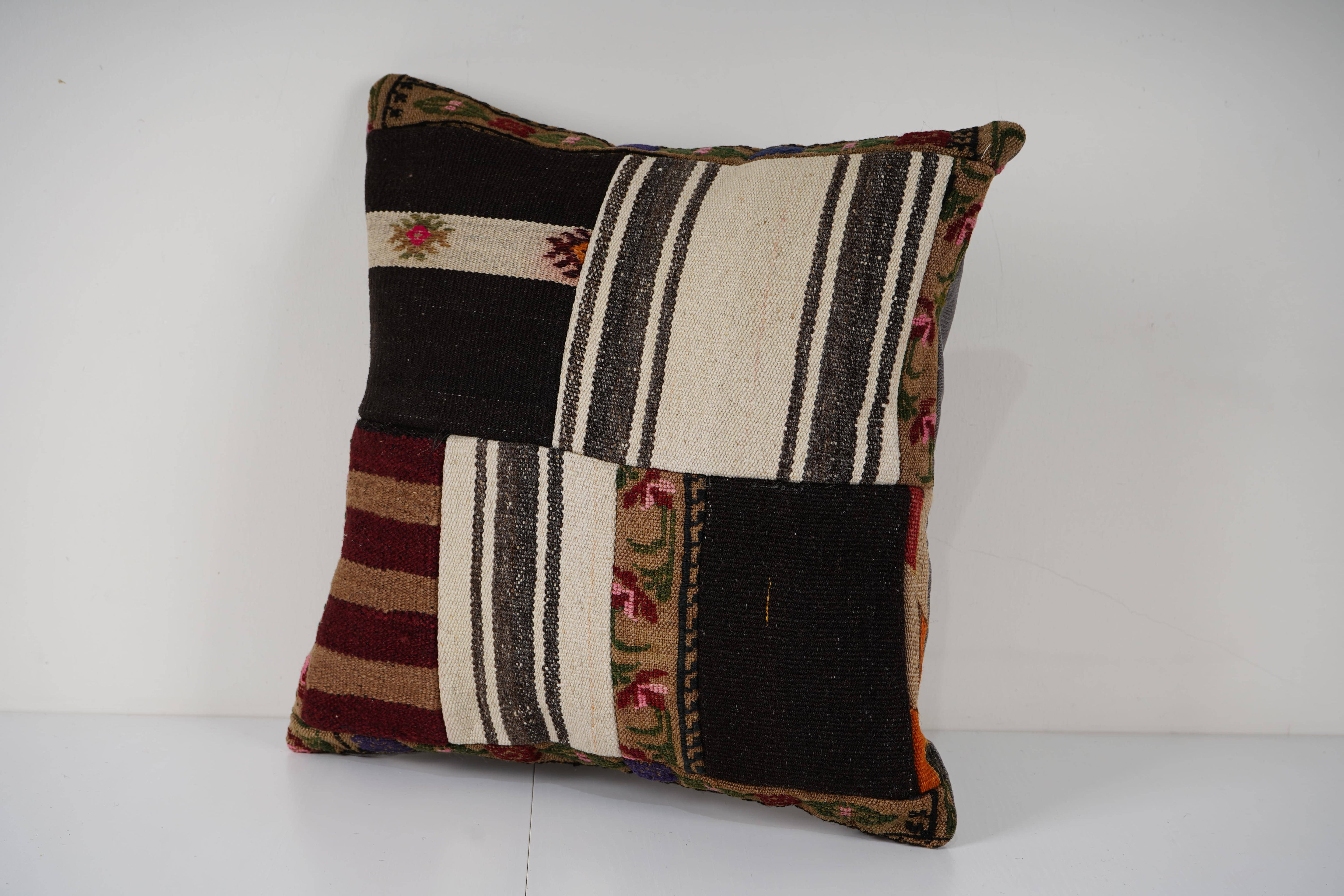 Kilim Patchwork Pillow Cover | 20'' x 20''