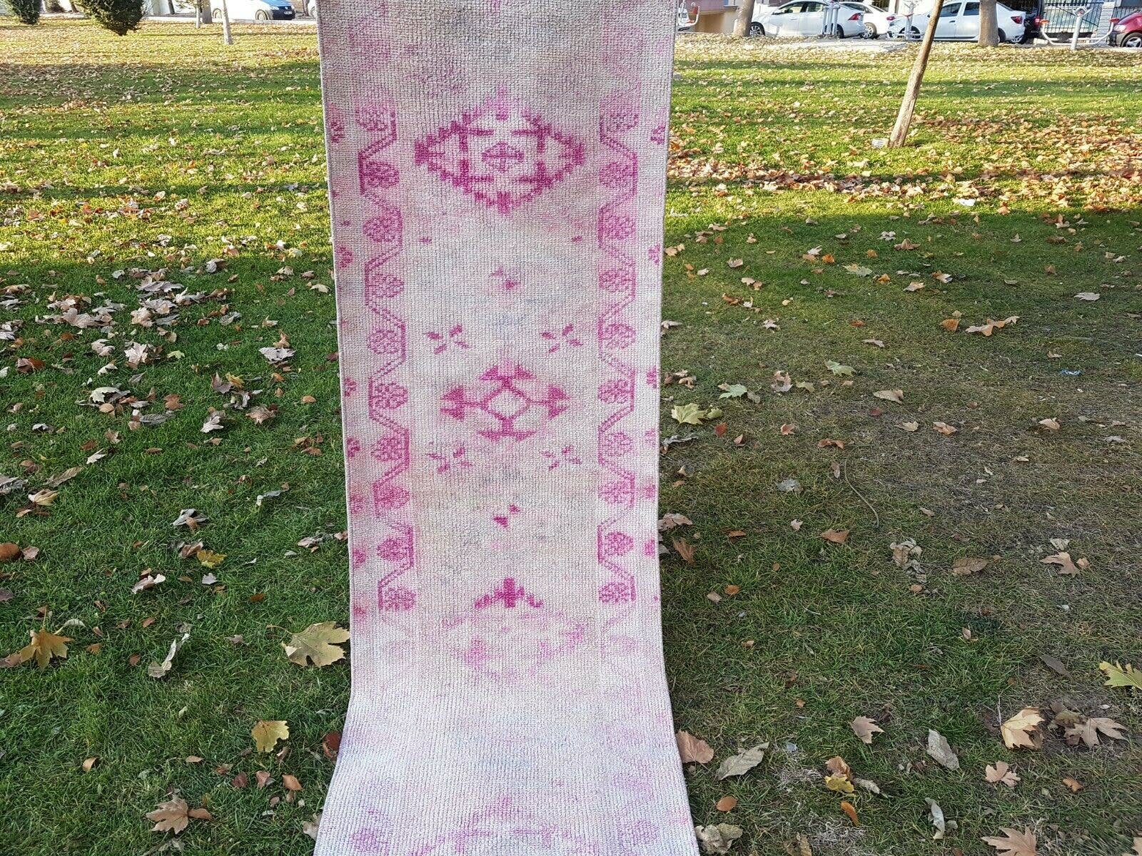 Vintage Kurdish Oushak Runner 2'4'' x 11'1''