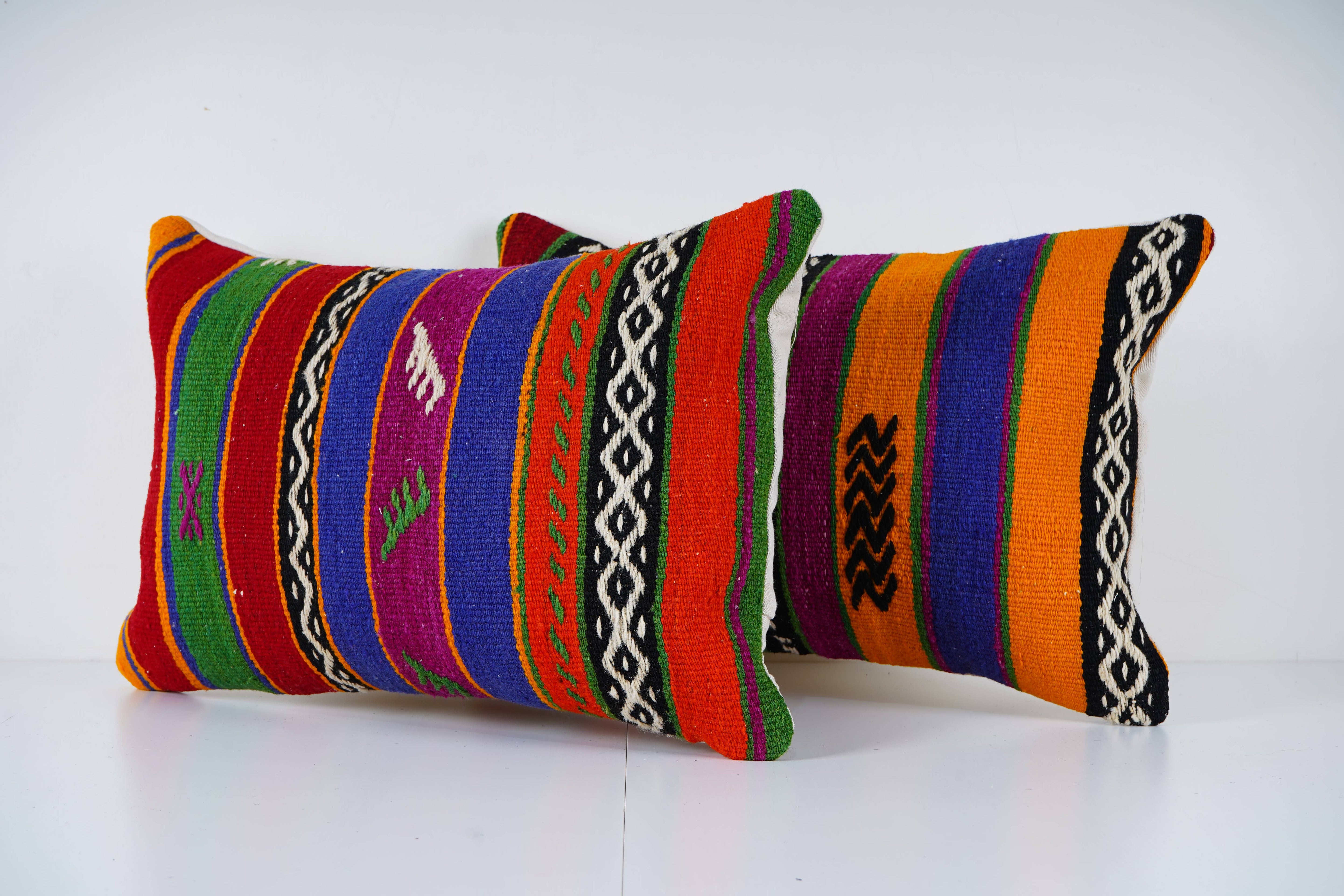 Kilim Pillow Cover Set of 2 | 16'' x 24''