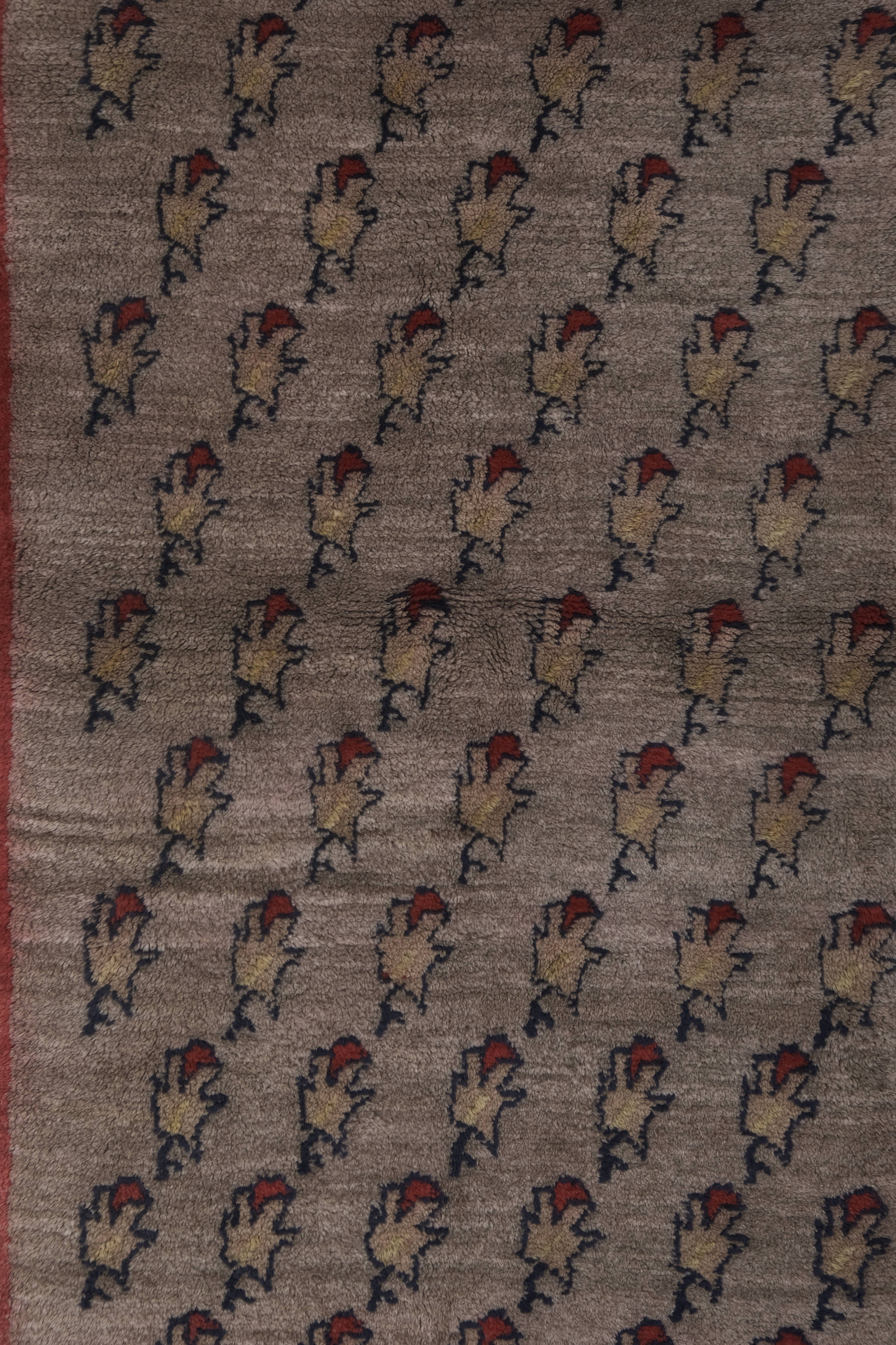 Vintage Turkish Tulu Rug 3'7'' x 6'11''