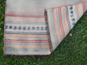 Vintage Turkish Kilim Runner 2'4'' x 8'4''