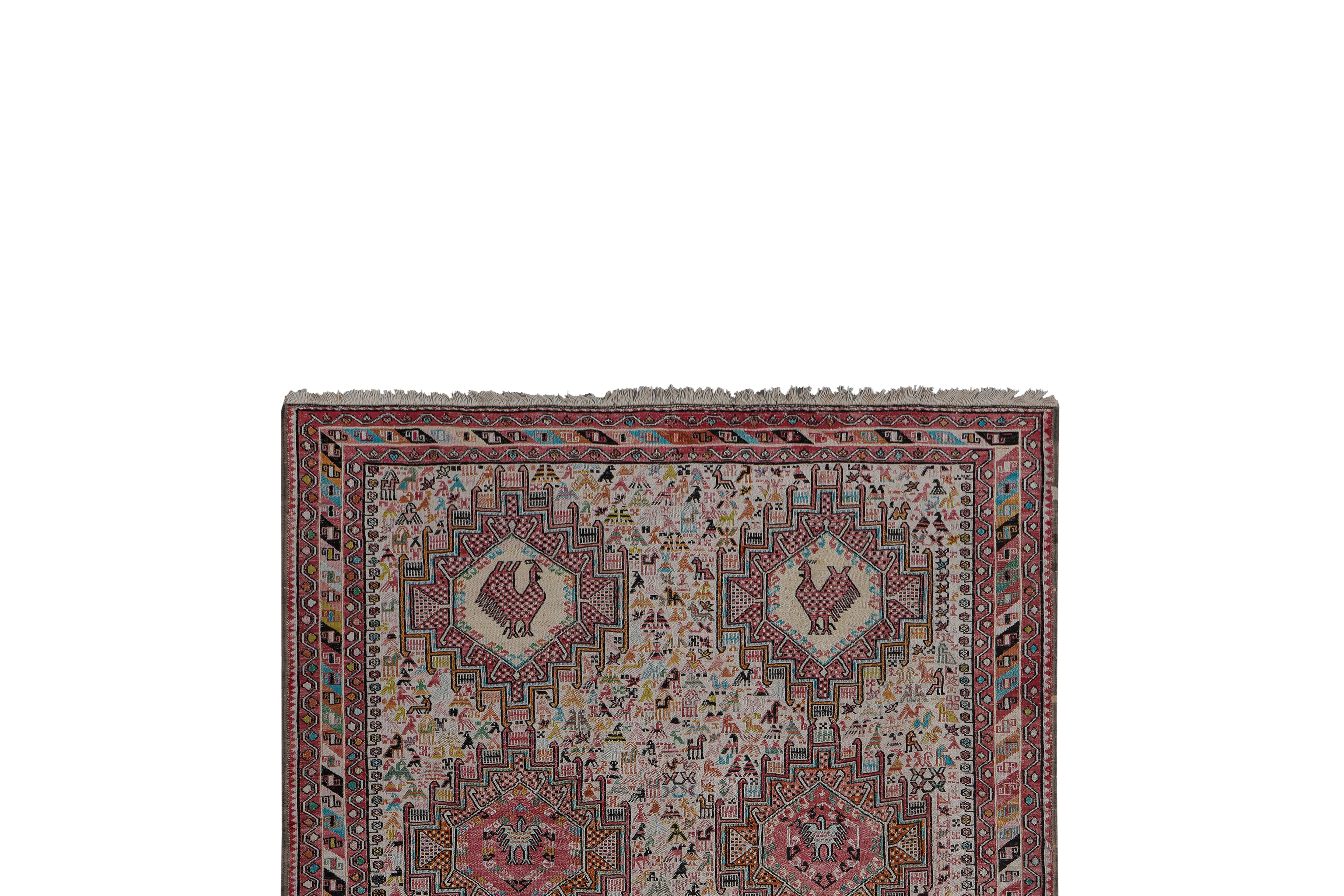 Vintage Soumac Kilim Rug 4' x 6'5''