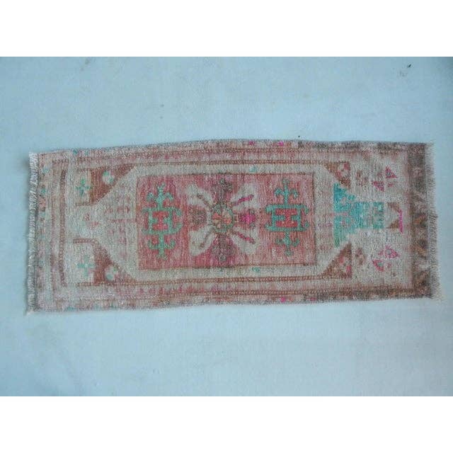 Vintage Turkish Rug 17'' x 39''