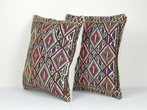 Kilim Pillow Cover Set of 2 | 16'' x 16''