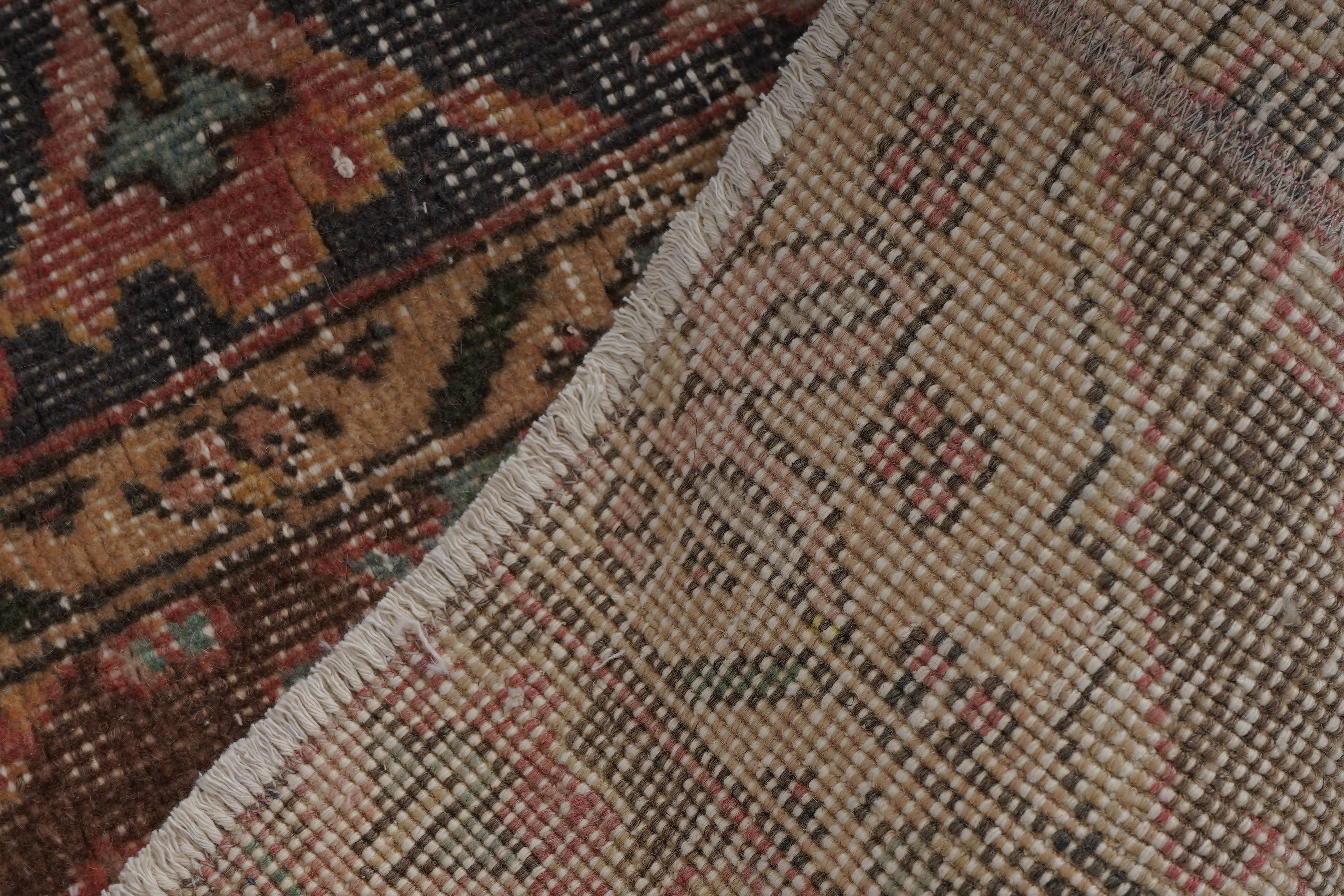 Vintage Turkish Karapinar Runner Rug 1'8'' x 17'2''