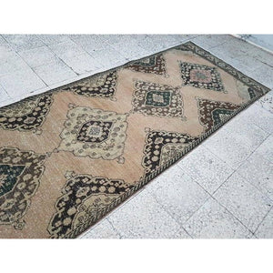 Vintage Turkish Anatolian Oushak Runner 3'8'' x 12'8''