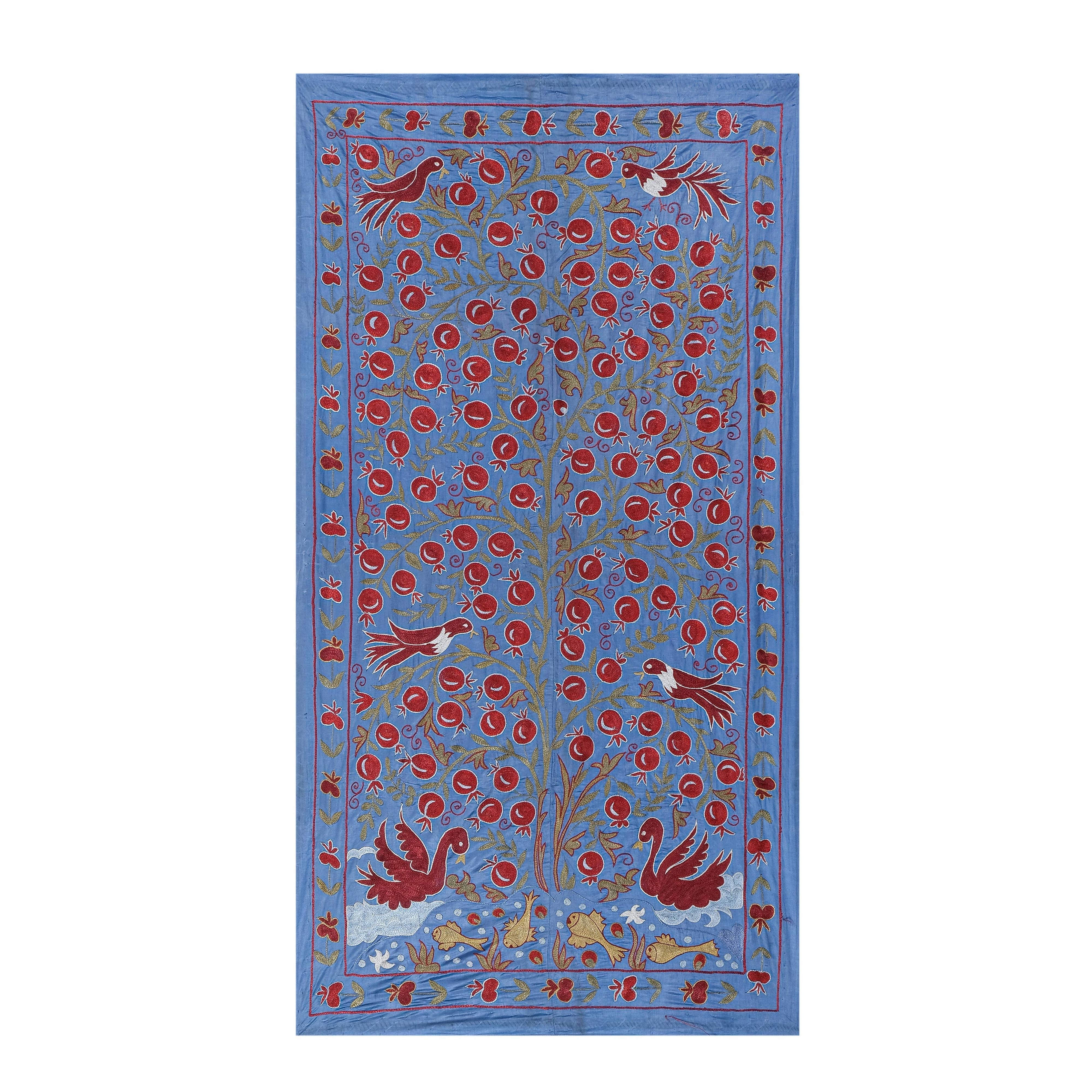 Silk Suzani Table Runner | 3'6'' x 6'3''