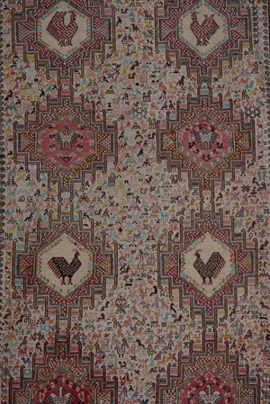 Vintage Soumac Kilim Rug 4' x 6'5''