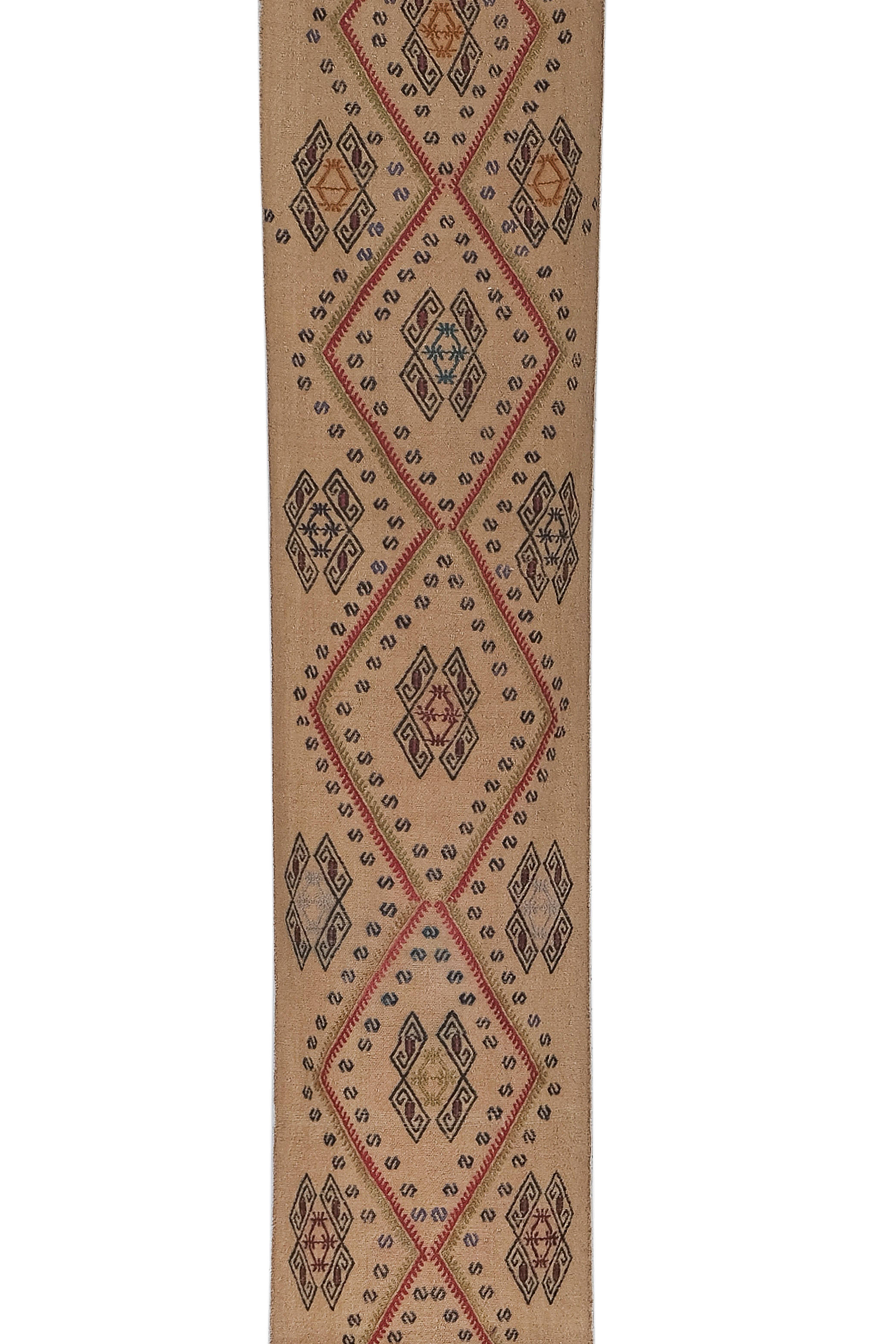 Vintage Turkish Kilim Runner 1'8'' x 14'11''