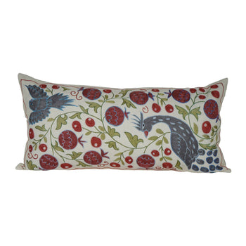 Bird Suzani Bedding Pillow Cover | 18'' x 34''