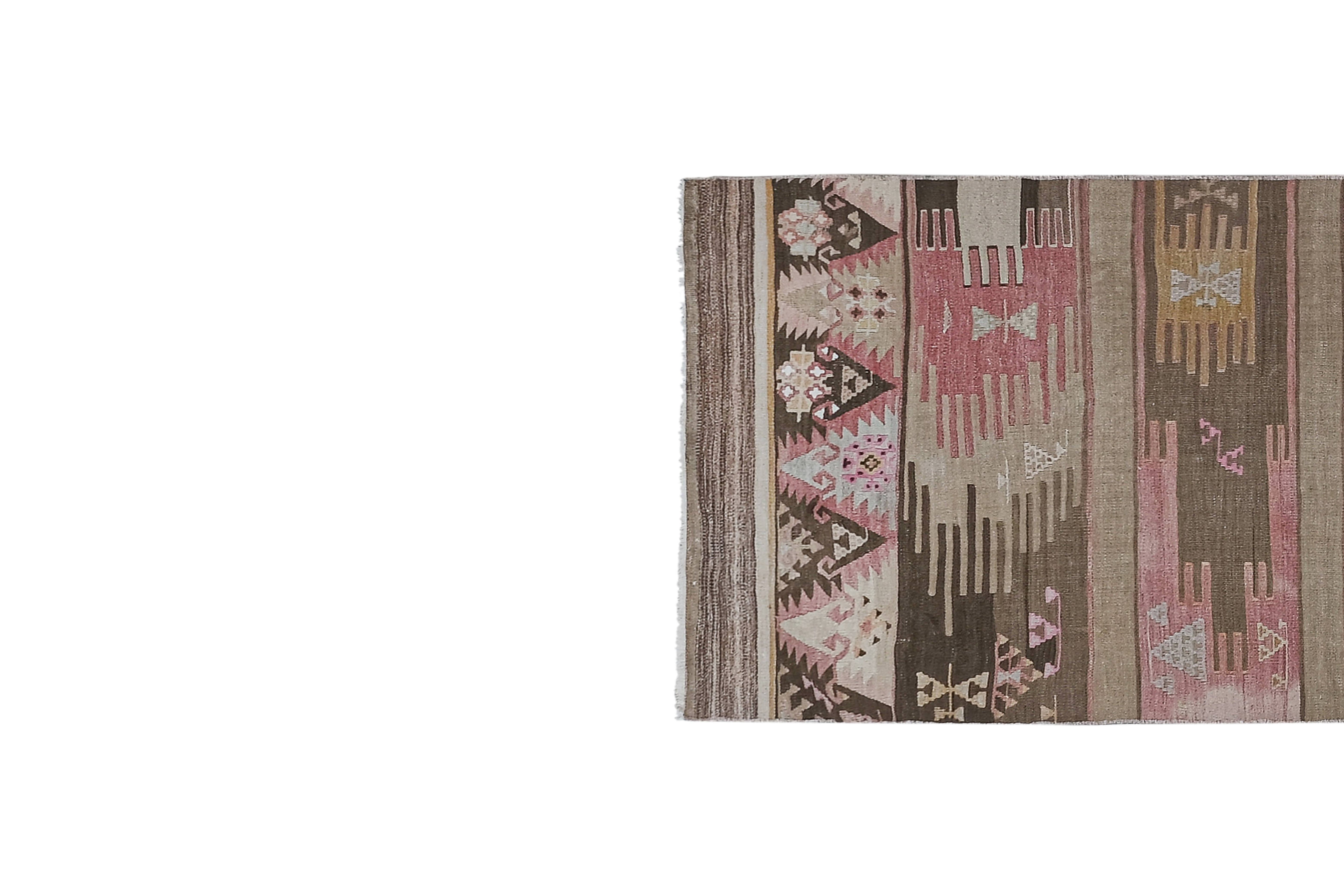 Vintage Sivas Kilim Runner 2'8'' x 12'6''
