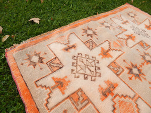 Vintage Turkish Tashpinar Oushak Rug 4'2'' x 8'6''