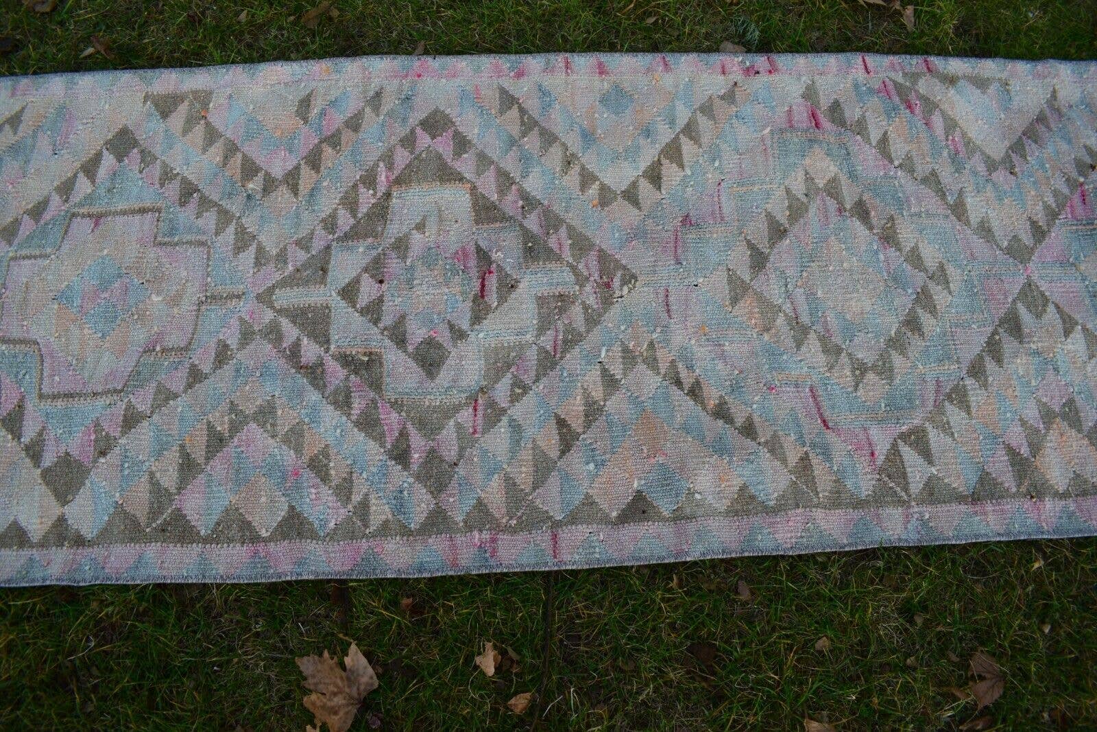 Vintage Herki Kilim Runner 2'6'' x 11'6''