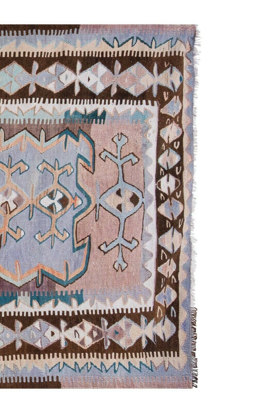 Vintage Turkish Kilim Rug 5'1'' x 11'10''