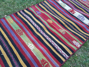 Vintage Turkish Kilim Runner 2'1'' x 20'11''