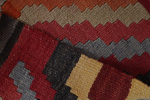 Vintage Turkish Kilim Runner 2'6'' x 12'4''