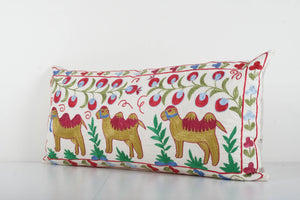 Camel Suzani Bedding Pillow Cover | 18'' x 38''