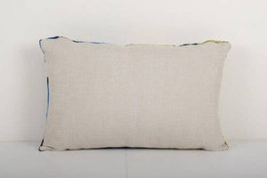 Silk Ikat Patchwork Velvet Pillow Cover | 15'' x 22''