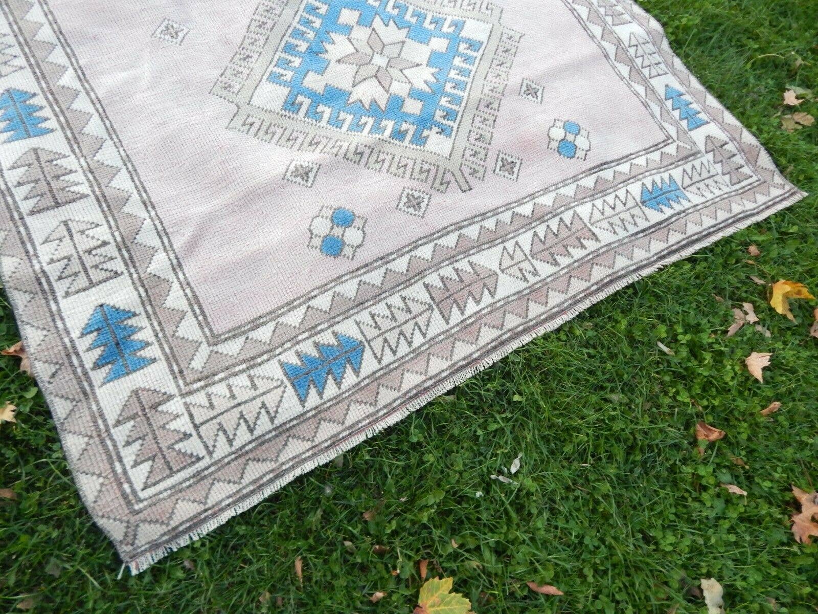 Vintage Turkish Kars Oushak Rug 5'1'' x 6'3''