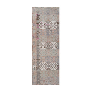 Vintage Turkish Kilim Runner 4'8'' x 13'9''