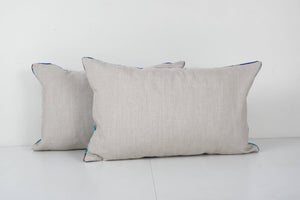 Silk Ikat Velvet Pillow Cover Set of 2 | 16'' x 48''