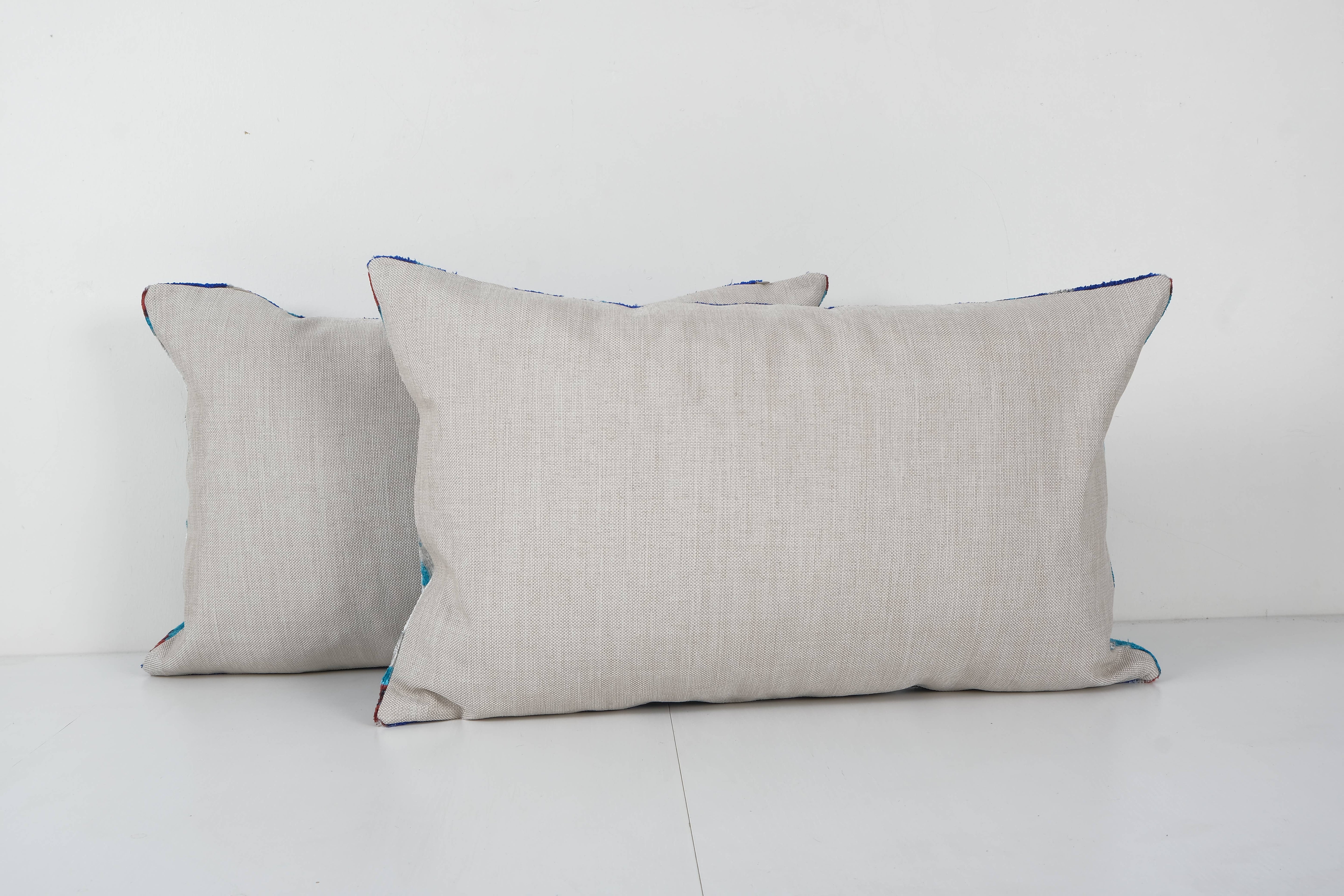 Silk Ikat Velvet Pillow Cover Set of 2 | 16'' x 48''