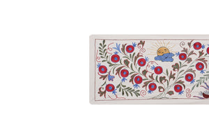 Hand-Embroidered Suzani Table Runner 1'8'' x 6'1''