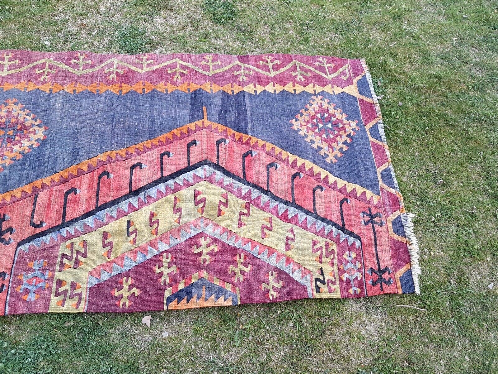 Vintage Turkish Kilim Runner 2'9'' x 11'1''