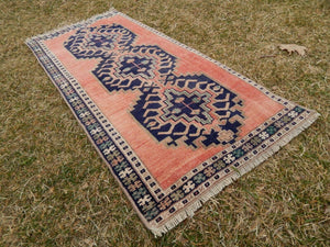 Vintage Oushak Rug 18'' x 39''