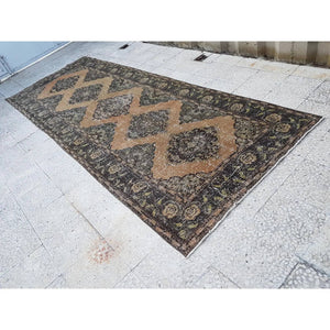 Vintage Turkish Anatolian Oushak Rug 4'7'' x 12'4''