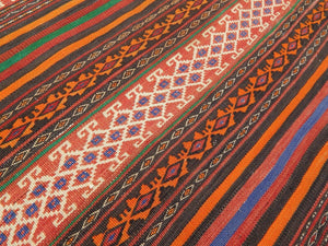 Vintage Turkish Kilim Rug 4'3'' x 9'8''