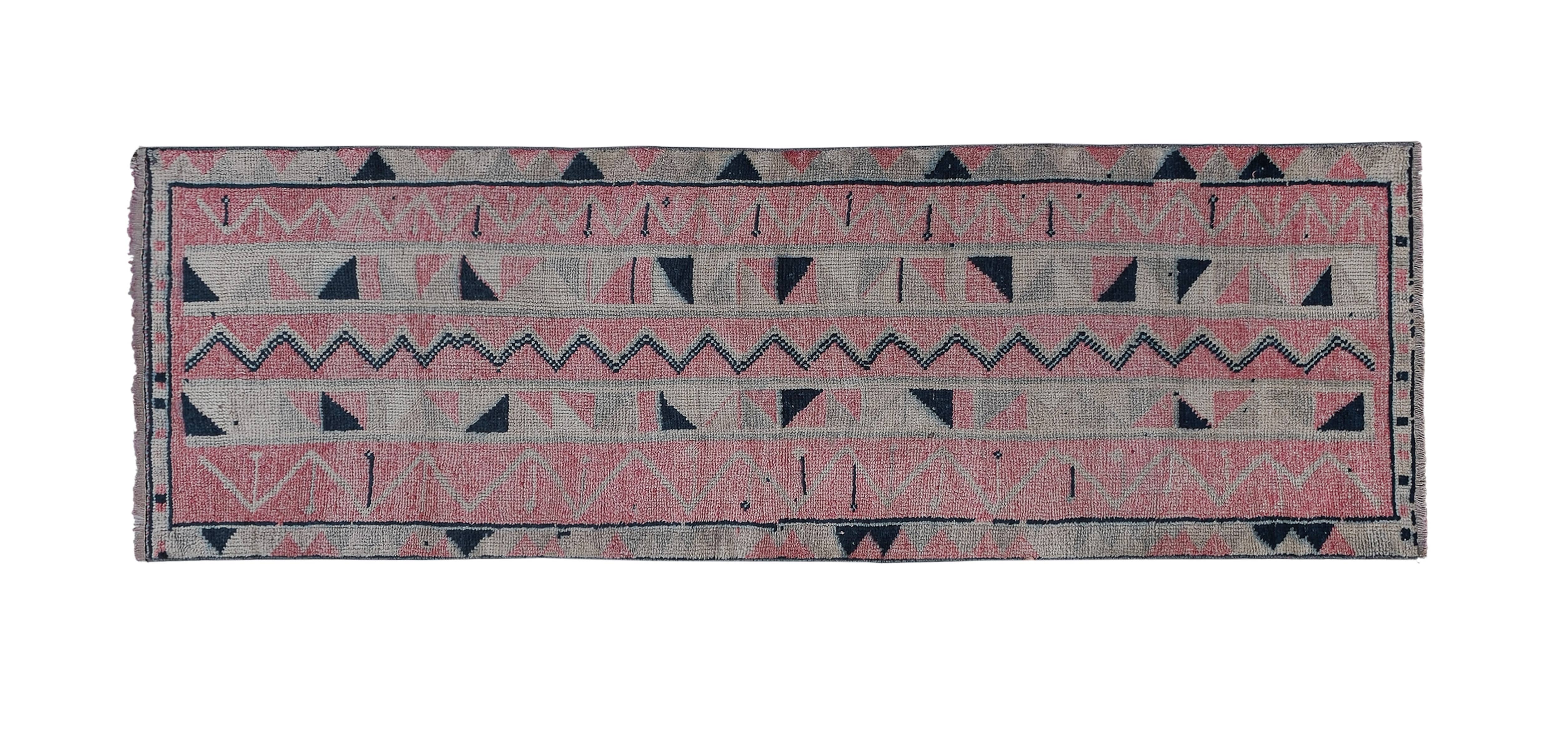 Vintage Herki Runner Rug 3'1'' x 9'8''